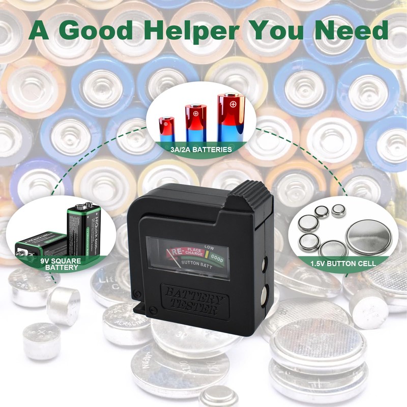 UBANU 1Pc BT-860 Universal Small Battery Volt Tester Checker, High