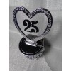 Bush New Elegant Bush Silver plated Decored Heart 25th Anniversary