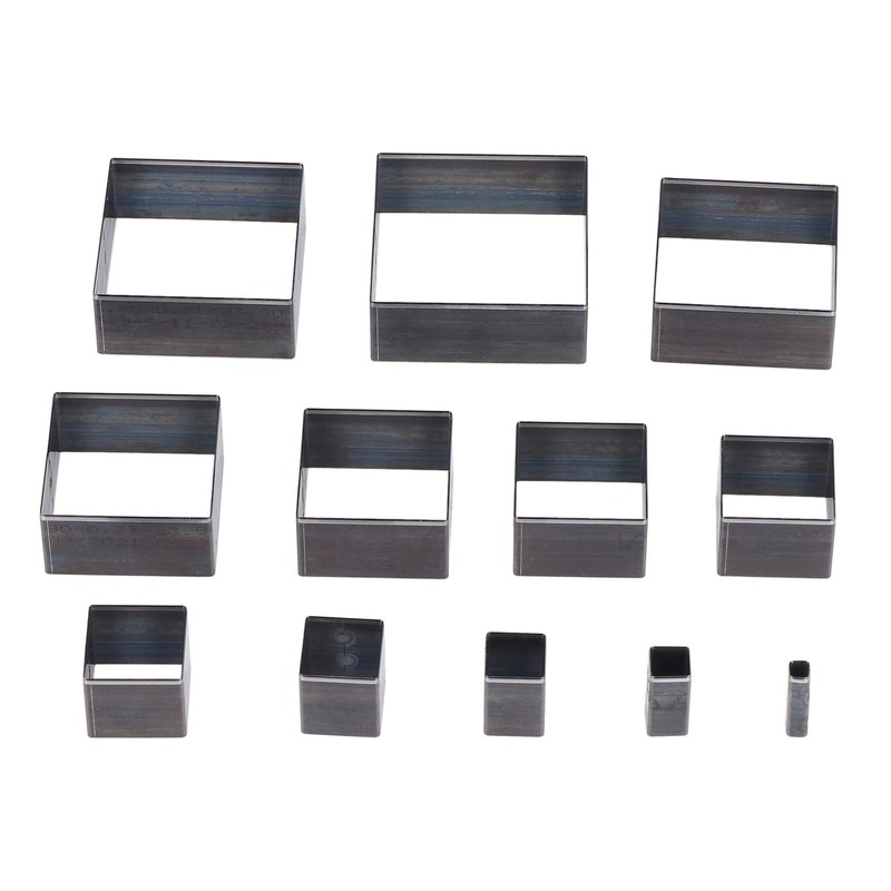 12PCS Squares Leather Cutting Die Punch Cutter Squ Craft Hole