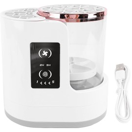 Limpiador Brochas Maquillaje Eléctrico, Limpieza Profunda 850 RPM, Máquina Secadora Desmontable, Temporizador 2H 5H para Profesionales Viajes Uso Diario