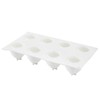 Restaurantware Pastry Tek Silicone Peach Baking Mold - 8-Compartment -