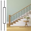 10 Pack Wrought Iron Railing, 44" x 1/2" Rectangular Hollow