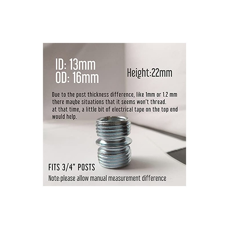 8 PC Shelving Connectors Compatible with 3/4" Post, Threaded Pole