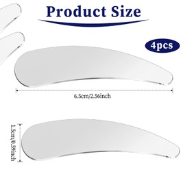 Molain Cosmetic Spatula, Cosmetic Metal Spatula, Make Up Curved Spatula, Mini Cosmetic Spatula, Make Up Applicator, Beauty Scoop for Cream, Face Mask, Lotions, Moisturising Cream (4 Pieces)