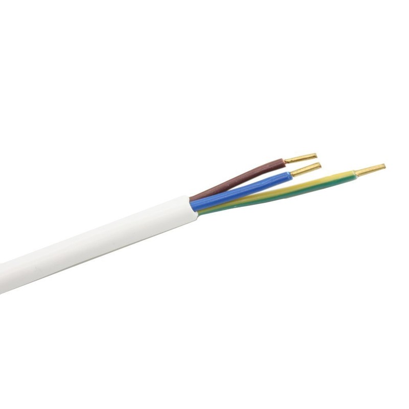 Cable White 3 m 3G 0.75 mm² with Cord Intermediate