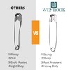 Wenrook 300 Pack Safety Pins Assorted, 4 Different Sizes, Strong