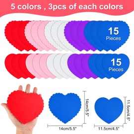 NACHLYNN 1040 Pcs Valentine's Day Foam Heart Stickers Craft Kit with 30 Pcs Large Foam Hearts 110 Pcs Gem Stickers and 900 Pcs Self-Adhesive Small Foam Stickers for Kids Craft Supplies