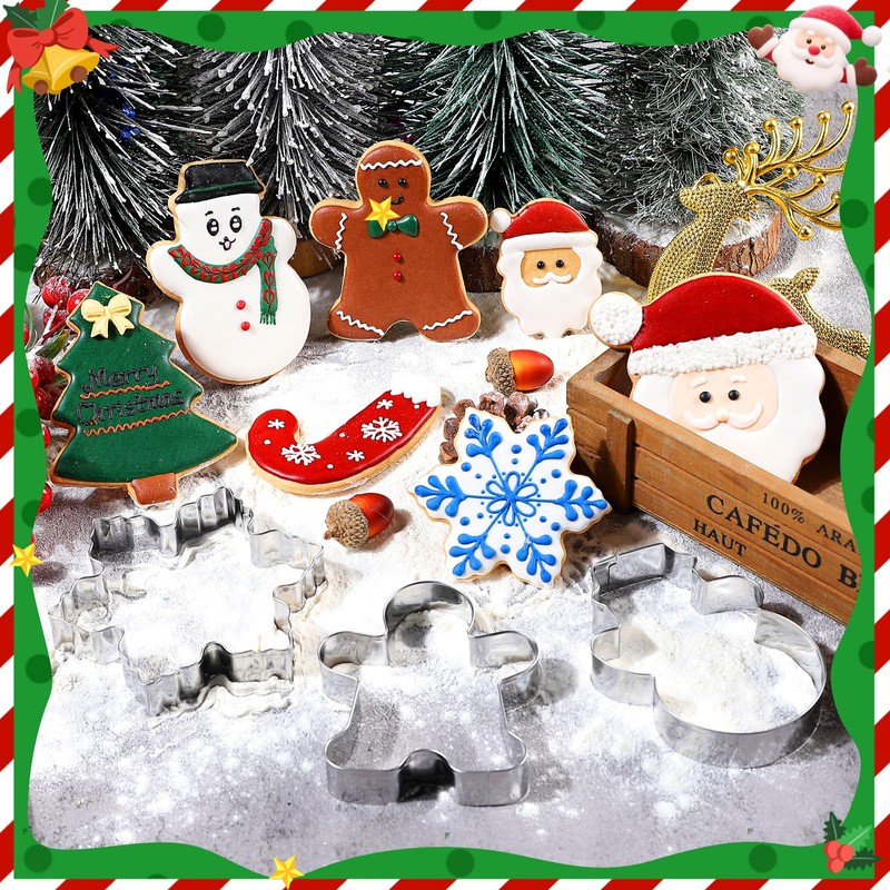 Christmas Cookie Cutters - 18 Pcs Holiday Cookie Cutter Set