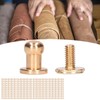 200 Sets Chicago Screws Round Head Rivets 7x5mm DIY Handcraft