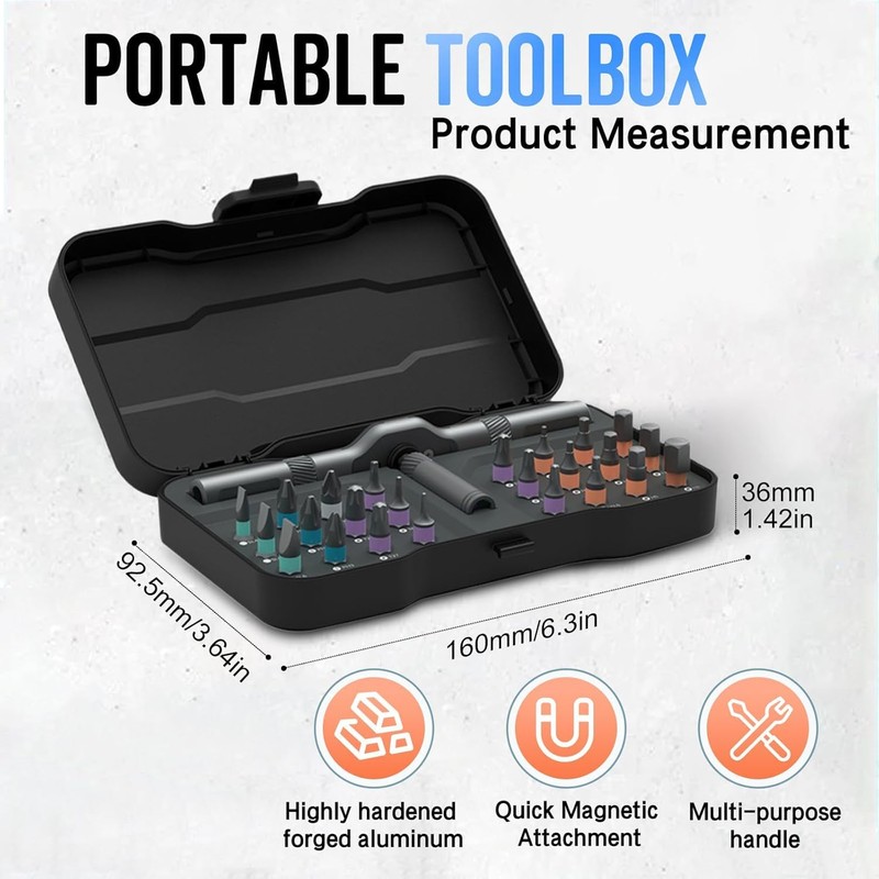 24 in 1 Magnetic Screwdriver Set, Multi Ratchet Screwdriver DIY