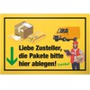 DankeDir! Pakete bitte hier abgen - Sign 30 x 20