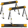 WORKESS Saw Horses 2 Pack Folding, Heavy Duty Sawhorse Table