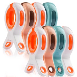 Pack of 8 Towel Clips for Beach Loungers, Windproof Beach Towel Clips, Non-Slip Clothes Pegs, Large, Bath Towel Clips for Daily Laundry, Sun Loungers, Bedding, Clothing