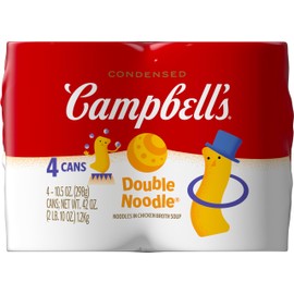 Campbell's Condensed Kids Soup, Double Noodle Soup, 10.5 Ounce Can (Pack of 4)