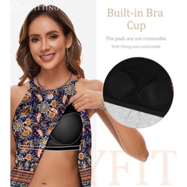 ANYFITTING Built in Bra Summer Dresses for Women Vacation Hawaiian Tropical Sun Dress Casual Sundresses Resort Wear 2025