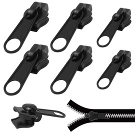 6 Pcs Zipper Pull Replacement, Zip Slider Repair Kit 3 Sizes Extension & Fixing Pulls Rescue Removable Zip Puller Universal Instant Zippers Rescue Fix for #3#5#8 Zipper Luggage Clothing Jeans Backpack