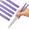 Stainless Steel Chopsticks Reusable Multicolor Lightweight 304 Metal Chopsticks Dishwasher