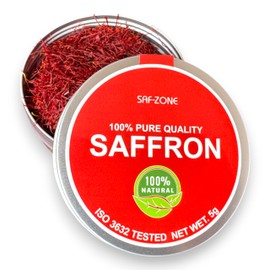 2Gr Saf-Zone Saffron 100% Pure Threads, Hand Picked Saffron, Natural Grade 300+ (2 Grams)