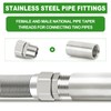 TAISHER 2PCS 304 Stainless Steel Flexible Movable Connector, 1/2" Male