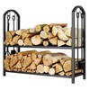 Fire Beauty Fireplace Firewood Log Rack 5-Piece Storage Logs Holder