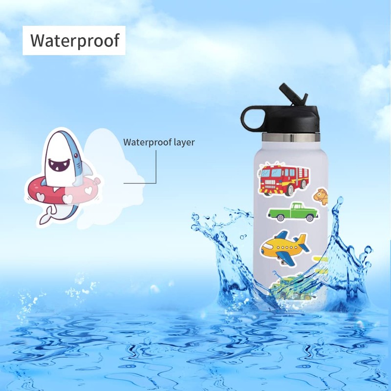 Set of 100 Waterproof Vehicle Stickers, Suitable for Suitcases, Motorcycles,