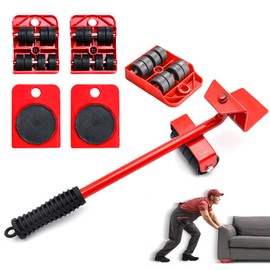 Muebles Pesados Herramienta para Mover, Juego de 6 Herramienta de elevación de Muebles, Mueve Muebles Pesados con 4 Ruedas para Sofás, Gabinete, Refri