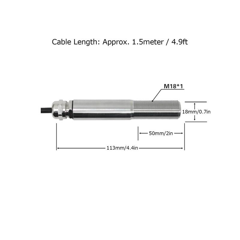 NonContact Infrared Temperature Sensors Components 420mA Transmitter 1030VDC(0~200℃ )