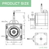 YEJMKJ Nema 23 Stepper Motor 1.2Nm/169.92oz.in 56MM Bipolar 4A Nema23