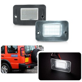 njssjd 2 Pieces For Land Rover Discovery 1 2 1994-2004 For Land Rover Discovery TD5 LED Number Plate Light High Power SMD White Rear Day Lamp OEM # XFC500050