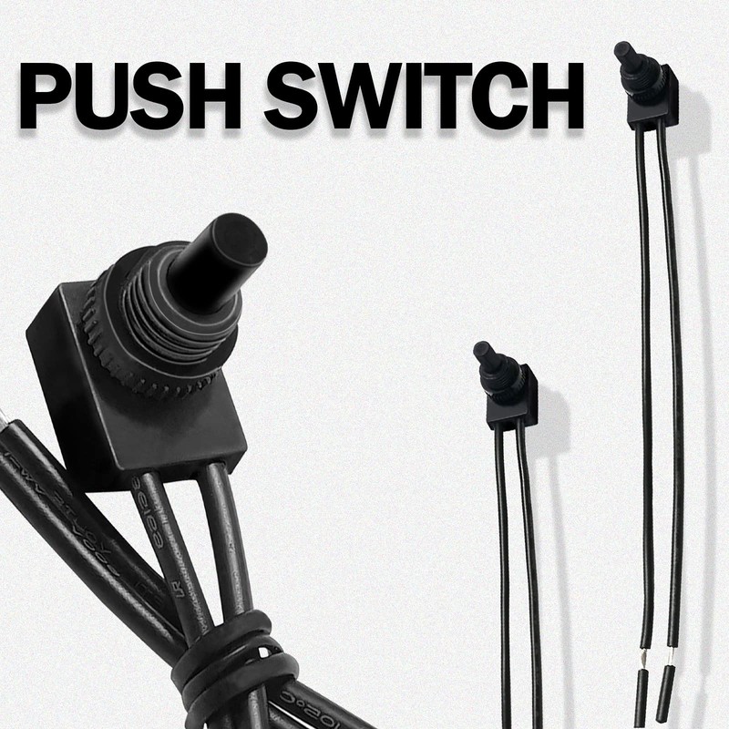 Miayaya 2 Pack Push Button Switch ZING Ear ZE-107S ON-Off