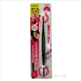 Green Bell Soft Brush with Spiral 耳kaki mimisukitto safety pink