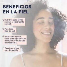 Hidrolato de Rosas Hebbe Cosmetics 1L Tónico Facial Piel Sensible y Mixta