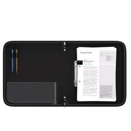 Ring Binder A4 Fireproof Folders Ring Binder 2 O-Ring A4 Files Ring Binders Water Resistant Ringbinder Folder with Zipper for Paperwork,Document Organiser Safe Storage for Office,Home&School,Black