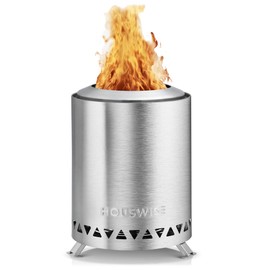 Houswise Smokeless Tabletop Fire Pit Outdoor - 8 Inch Mini Fire Pit, Wood Pellet Table Top Firepit, Portable Table Top Pit for Outside Patio, Small Pits Patio Heater Stove, Tabletop Firepit