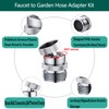 SNUTUYA Faucet to Garden Hose Adapter,Brass 3/4-Inch Garden Hose Adapter
