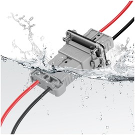 micrl 50 amps Ip68 Waterproof 6-8 Gauge Battery Quick Connect/Disconnect to Board, Jumper Cable Plug Connector Kit for Recovery Winch, Towing Systems(Grey)