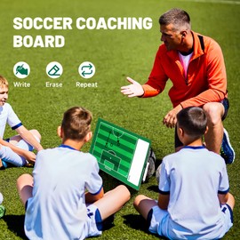 Dry Erase Coaches Clipboard，Waterproof Soccer Whiteboard for Coaches Double-Sided Soccer Clipboard for Coaches Writable and Erasable Coaching Board Dry Erase Coaching Board Coaching Board Gift