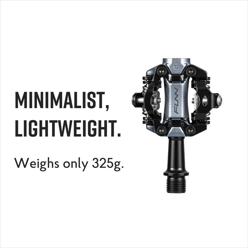 Funn Tactic Clip-In Pedals, Compatible with SPD Cleats, XC Race