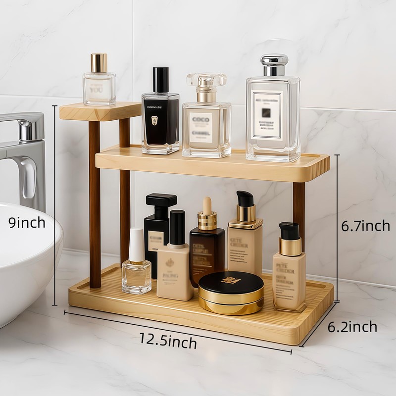 Piegricdiat Bathroom Countertop Organizer,Vanity Organizer and Storage for Cosmetic Skincare