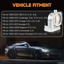 INGKAN 4591847AC Throttle Body Fits for Chrysler 300, Dodge Challenger/Charger, Jeep Commander/Grand Cherokee 2005 2006 2007 2009 2010 2011 2012 5.7 6.1L V8 OHV OE 4591847AA 4591847AB