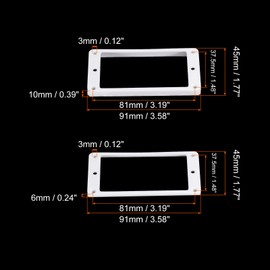 PATIKIL Plastic Pick Up Rings for Guitar Pickup Mount Frame Rings for Electronic Guitar White 1 Set