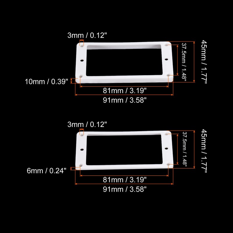 PATIKIL Plastic Pick Up Rings for Guitar Pickup Mount Frame