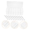 DOITOOL 1set Box Compartments and Cover Transparent Cord Organizer for