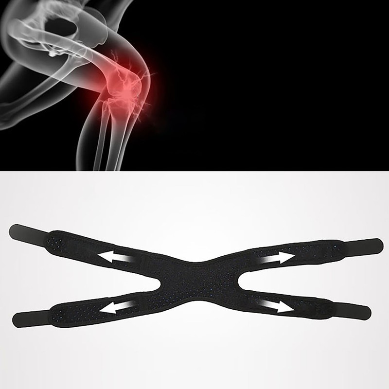 2 Pcs Patella Knee Strap X Shape Double Fixation Breathable