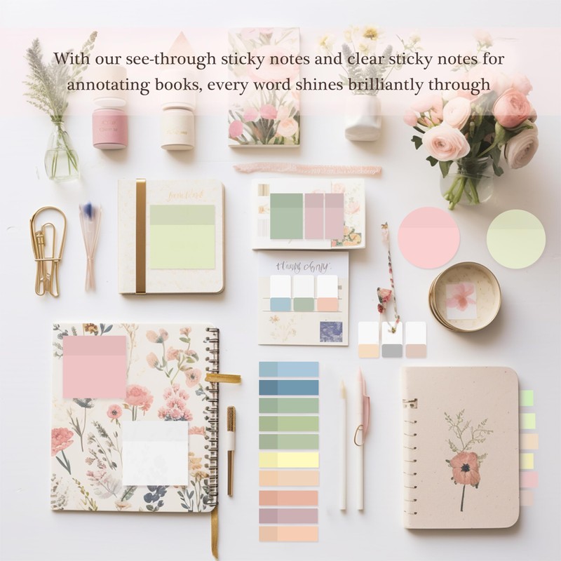 Transparent Sticky Notes,920 Sheets Waterproof Clear Sticky Notes,Clear Post It