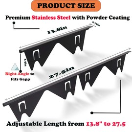 Stove Gap Covers Stainless Steel,2 Pack Stove Gap Filler,Stove Guard for Gas Stoves Oven Counter Side Gap, Retractable Length 13.8" to 27.5", Width 0.79",Heat Resistant and Easy to Clean