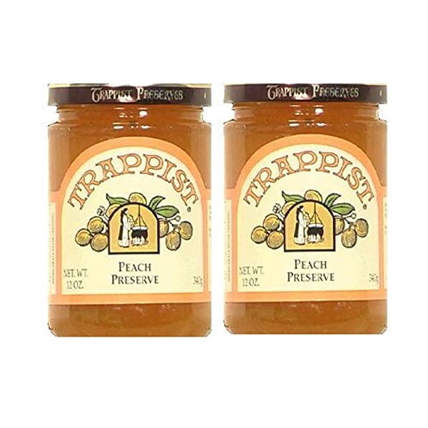 Trappist Peach Preserves 12 Ounce (Pack Of 2)