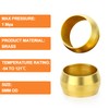 GASHER Brass Compression Fitting, Brass Compression Sleeve Ferrules 8 mm