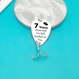 7th Anniversary Fishing Lure Gifts for Him 7 Year Anniversary Present for Boyfriend Fiance Husband 7th Wedding Anniversary Christmas Birthday Valentines Day Gift for Men