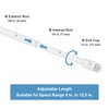 TYRON 4Pcs Thin Spring Tension Rod 9-12.5 Inches, 3/8 in.
